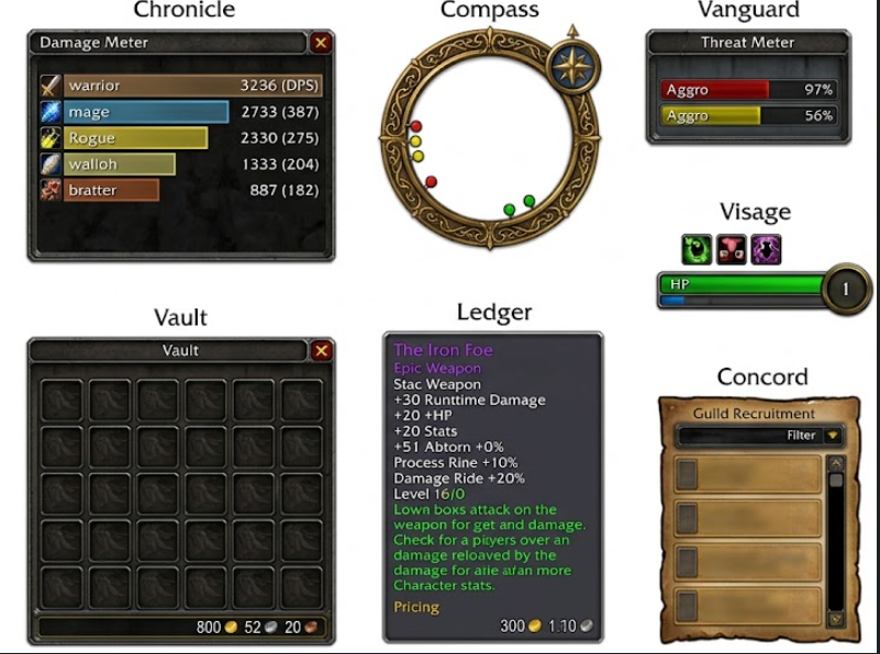 In-Game Classic+ Addon Widgets